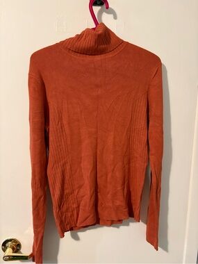 Women’s Orange Turtleneck Sweater